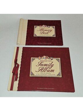 2 American Girl Hardcover Book Lot Family Album Memory Book Lot BLANK NEVER USED